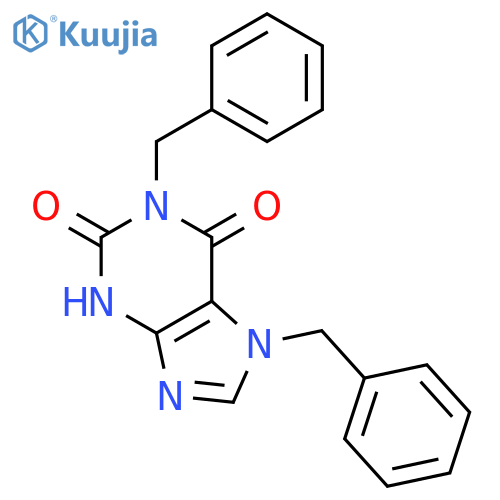 1H-Purine-2,6-dione, 3,7-dihydro-1,7-bis(phenylmethyl)- structure