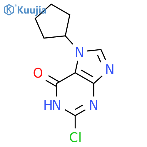 6H-Purin-6-one, 2-chloro-7-cyclopentyl-1,7-dihydro- structure