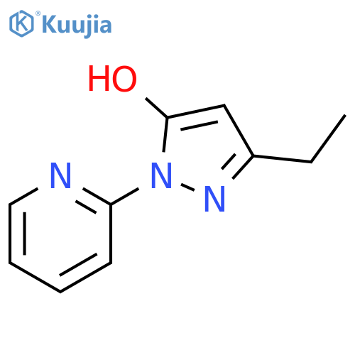 1H-Pyrazol-5-ol, 3-ethyl-1-(2-pyridinyl)- structure
