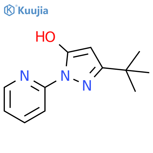 1H-Pyrazol-5-ol, 3-(1,1-dimethylethyl)-1-(2-pyridinyl)- structure