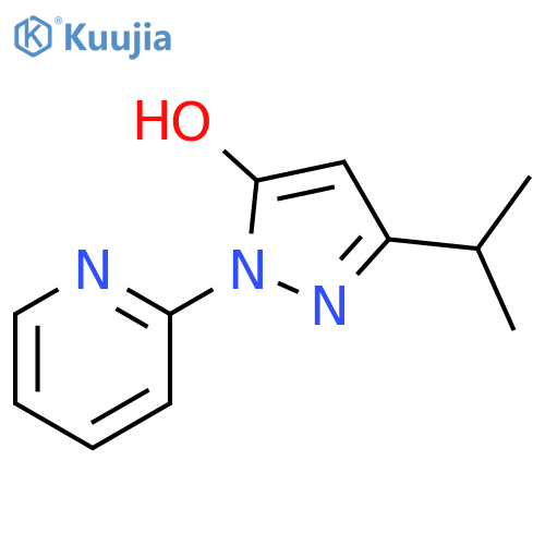 1H-Pyrazol-5-ol, 3-(1-methylethyl)-1-(2-pyridinyl)- structure
