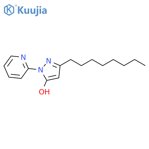 1H-Pyrazol-5-ol, 3-octyl-1-(2-pyridinyl)- structure