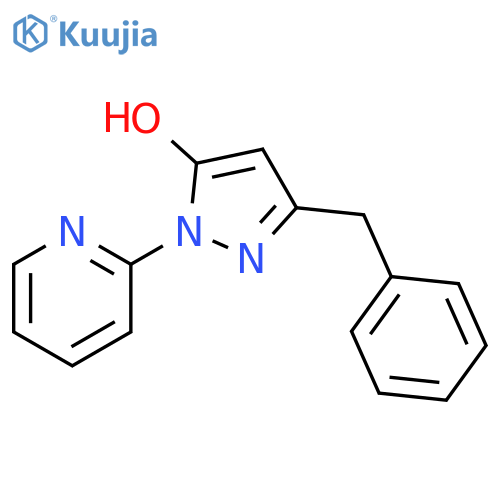 1H-Pyrazol-5-ol, 3-(phenylmethyl)-1-(2-pyridinyl)- structure