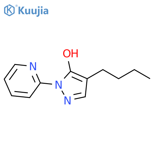 1H-Pyrazol-5-ol, 4-butyl-1-(2-pyridinyl)- structure