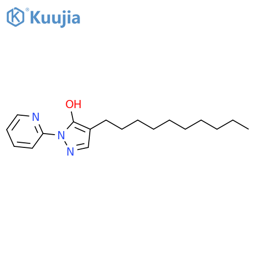 1H-Pyrazol-5-ol, 4-decyl-1-(2-pyridinyl)- structure