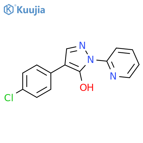1H-Pyrazol-5-ol, 4-(4-chlorophenyl)-1-(2-pyridinyl)- structure