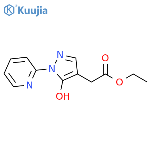 1H-Pyrazole-4-acetic acid, 5-hydroxy-1-(2-pyridinyl)-, ethyl ester structure