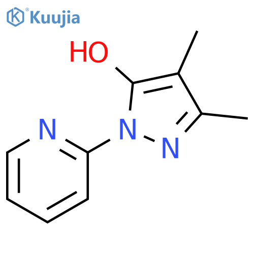 1H-Pyrazol-5-ol, 3,4-dimethyl-1-(2-pyridinyl)- structure