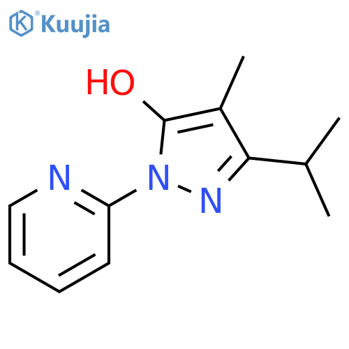 1H-Pyrazol-5-ol, 4-methyl-3-(1-methylethyl)-1-(2-pyridinyl)- structure