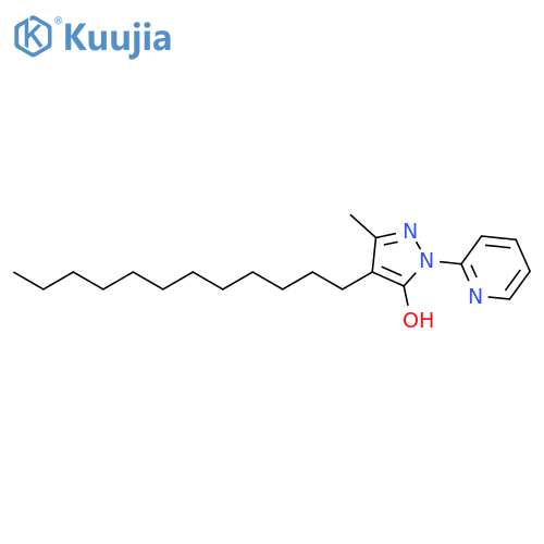 1H-Pyrazol-5-ol, 4-dodecyl-3-methyl-1-(2-pyridinyl)- structure