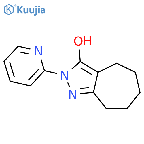 3-Cycloheptapyrazolol, 2,4,5,6,7,8-hexahydro-2-(2-pyridinyl)- structure