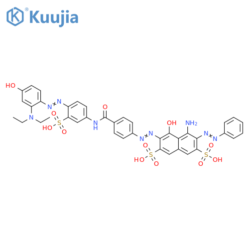 2,7-Naphthalenedisulfonic acid,4-amino-6-[[4-[[[4-[[2-(diethylamino)-4-hydroxyphenyl]azo]-3-sulfophenyl]amino]carbonyl]phenyl]azo]-5-hydroxy-3-(phenylazo)- structure