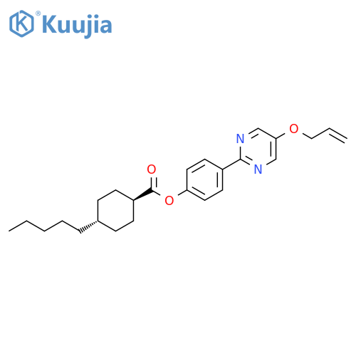 Cyclohexanecarboxylic acid, 4-pentyl-, 4-[5-(2-propen-1-yloxy)-2-pyrimidinyl]phenyl ester, trans- structure
