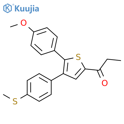 1-Propanone,1-[5-(4-methoxyphenyl)-4-[4-(methylthio)phenyl]-2-thienyl]- structure