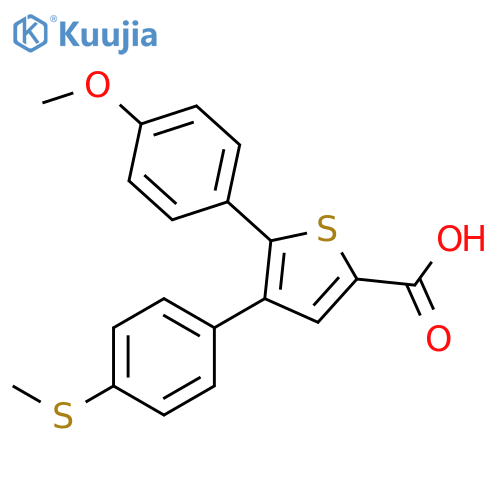 2-Thiophenecarboxylic acid,5-(4-methoxyphenyl)-4-[4-(methylthio)phenyl]- structure