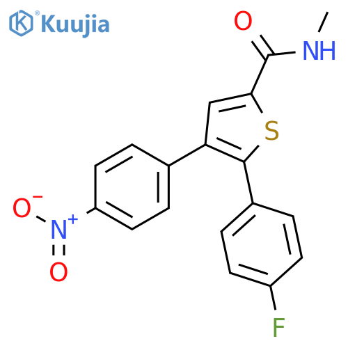 2-Thiophenecarboxamide,5-(4-fluorophenyl)-N-methyl-4-(4-nitrophenyl)- structure