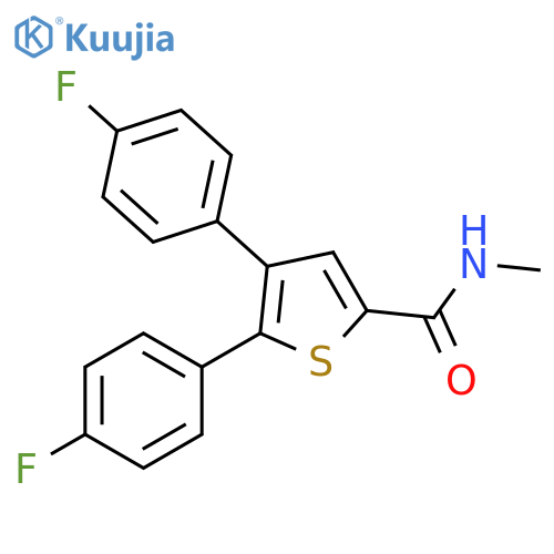 2-Thiophenecarboxamide, 4,5-bis(4-fluorophenyl)-N-methyl- structure
