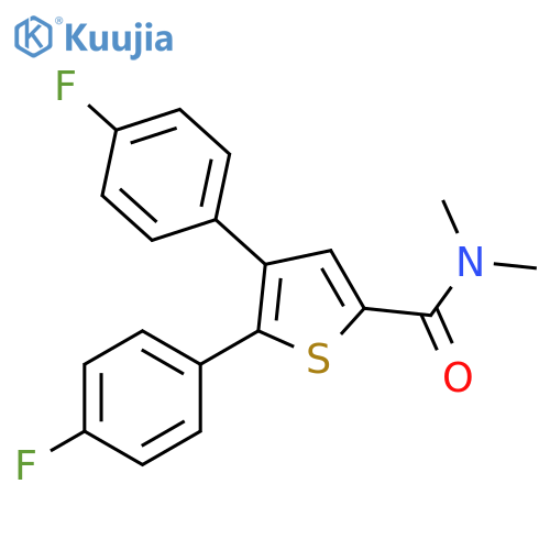 2-Thiophenecarboxamide, 4,5-bis(4-fluorophenyl)-N,N-dimethyl- structure