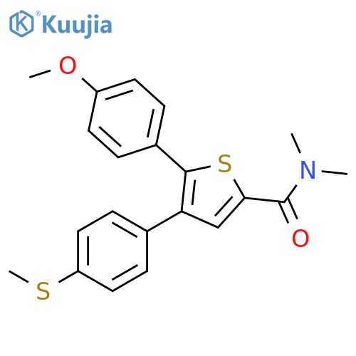 2-Thiophenecarboxamide,5-(4-methoxyphenyl)-N,N-dimethyl-4-[4-(methylthio)phenyl]- structure