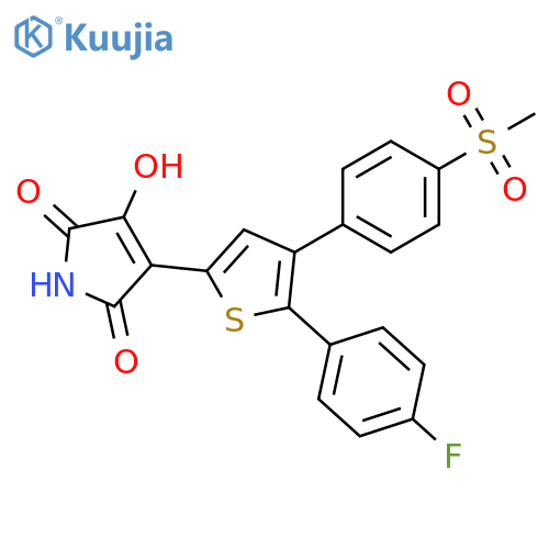 1H-Pyrrole-2,5-dione, 3-[5-(4-fluorophenyl)-4-[4-(methylsulfonyl)phenyl]-2-thienyl]-4-hydroxy- structure