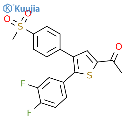 Ethanone,1-[5-(3,4-difluorophenyl)-4-[4-(methylsulfonyl)phenyl]-2-thienyl]- structure