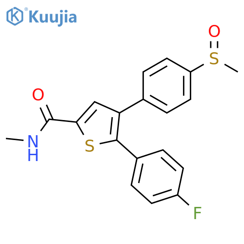 2-Thiophenecarboxamide,5-(4-fluorophenyl)-N-methyl-4-[4-(methylsulfinyl)phenyl]- structure