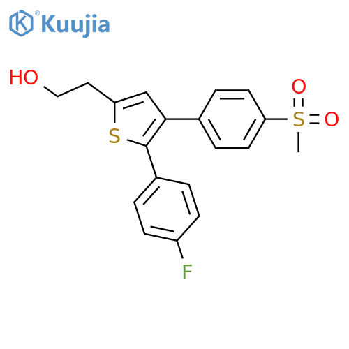 2-Thiopheneethanol, 5-(4-fluorophenyl)-4-[4-(methylsulfonyl)phenyl]- structure