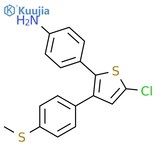 Benzenamine, 4-[5-chloro-3-[4-(methylthio)phenyl]-2-thienyl]- structure