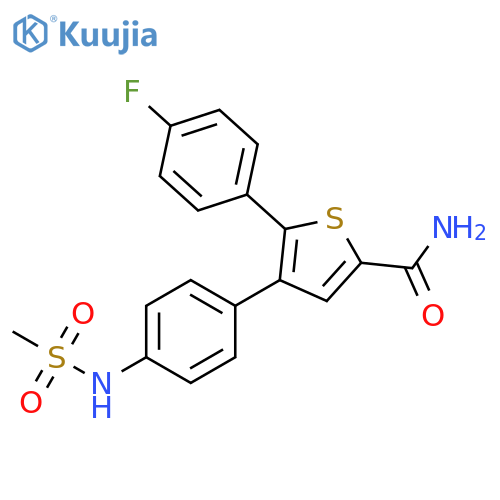 2-Thiophenecarboxamide,5-(4-fluorophenyl)-4-[4-[(methylsulfonyl)amino]phenyl]- structure