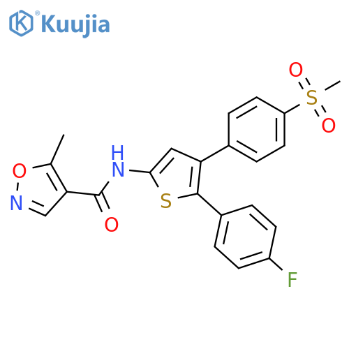 4-Isoxazolecarboxamide,N-[5-(4-fluorophenyl)-4-[4-(methylsulfonyl)phenyl]-2-thienyl]-5-methyl- structure