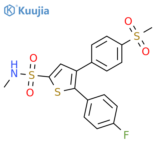 2-Thiophenesulfonamide,5-(4-fluorophenyl)-N-methyl-4-[4-(methylsulfonyl)phenyl]- structure