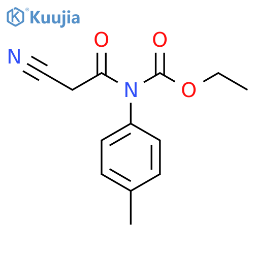Carbamic acid, (cyanoacetyl)(4-methylphenyl)-, ethyl ester structure