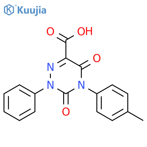 1,2,4-Triazine-6-carboxylic acid,2,3,4,5-tetrahydro-4-(4-methylphenyl)-3,5-dioxo-2-phenyl- structure