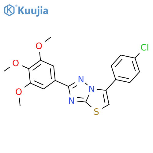 Thiazolo[3,2-b][1,2,4]triazole, 6-(4-chlorophenyl)-2-(3,4,5-trimethoxyphenyl)- structure