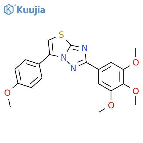 Thiazolo[3,2-b][1,2,4]triazole,6-(4-methoxyphenyl)-2-(3,4,5-trimethoxyphenyl)- structure