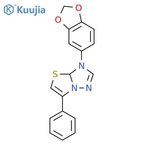 Thiazolo[3,2-b][1,2,4]triazole,2-(1,3-benzodioxol-5-yl)-6-phenyl- structure