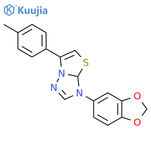 Thiazolo(3,2-b)(1,2,4)triazole, 3-(1,3-benzodioxol-5-yl)-6-(4-methylphenyl)- structure