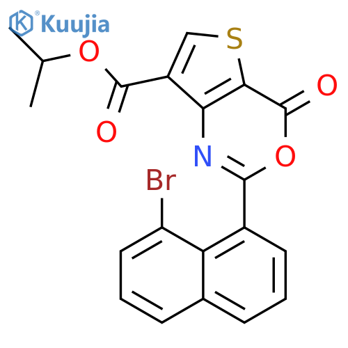 4H-Thieno[3,2-d][1,3]oxazine-7-carboxylic acid,2-(8-bromo-1-naphthalenyl)-4-oxo-, 1-methylethyl ester structure