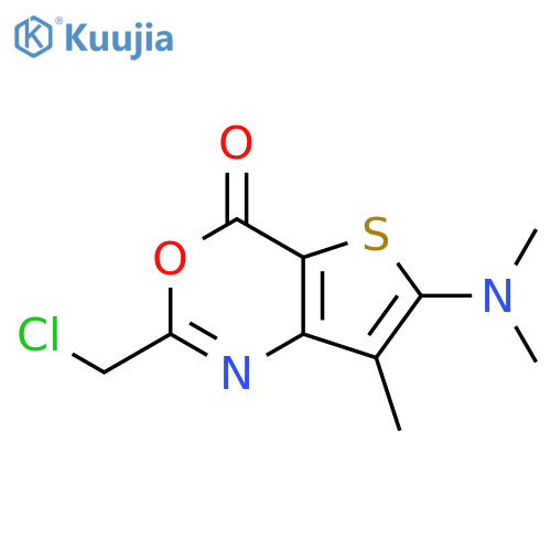 4H-Thieno[3,2-d][1,3]oxazin-4-one, 2-(chloromethyl)-6-(dimethylamino)-7-methyl- structure