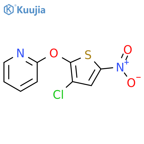 Pyridine, 2-[(3-chloro-5-nitro-2-thienyl)oxy]- structure