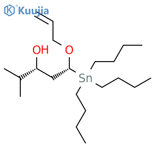 3-Pentanol, 4-methyl-1-(2-propenyloxy)-1-(tributylstannyl)-, (R*,R*)-(±)- structure