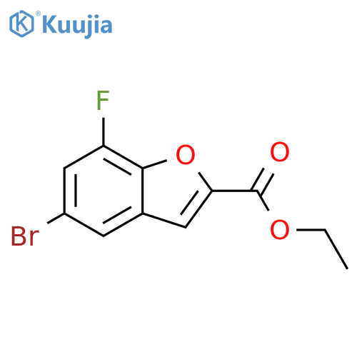 Ethyl 5-bromo-7-fluoro-benzofuran-2-carboxylate structure