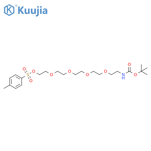 2,2-Dimethyl-4-oxo-3,8,11,14,17-pentaoxa-5-azanonadecan-19-yl 4-methylbenzenesulfonate structure