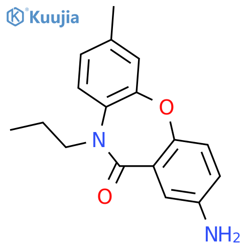 2-amino-7-methyl-10-propyldibenzo[b,f][1,4]oxazepin-11(10H)-one structure