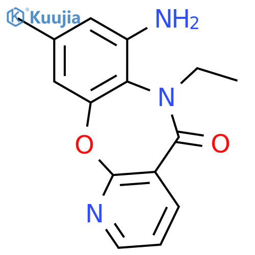 7-amino-6-ethyl-9-methylpyrido[2,3-b][1,5]benzoxazepin-5(6H)-one structure