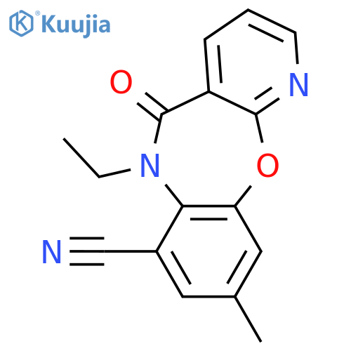 Pyrido[2,3-b][1,5]benzoxazepine-7-carbonitrile,6-ethyl-5,6-dihydro-9-methyl-5-oxo- structure