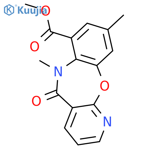 Pyrido[2,3-b][1,5]benzoxazepine-7-carboxylicacid, 5,6-dihydro-6,9-dimethyl-5-oxo-, methyl ester structure