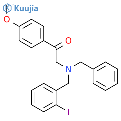 Ethanone,2-[[(2-iodophenyl)methyl](phenylmethyl)amino]-1-(4-methoxyphenyl)- structure