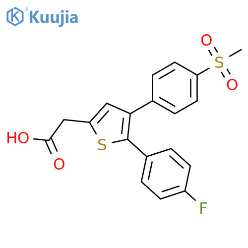 2-Thiopheneacetic acid, 5-(4-fluorophenyl)-4-[4-(methylsulfonyl)phenyl]- structure