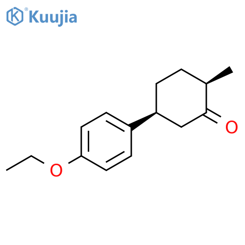 Cyclohexanone, 5-(4-ethoxyphenyl)-2-methyl-, cis- structure